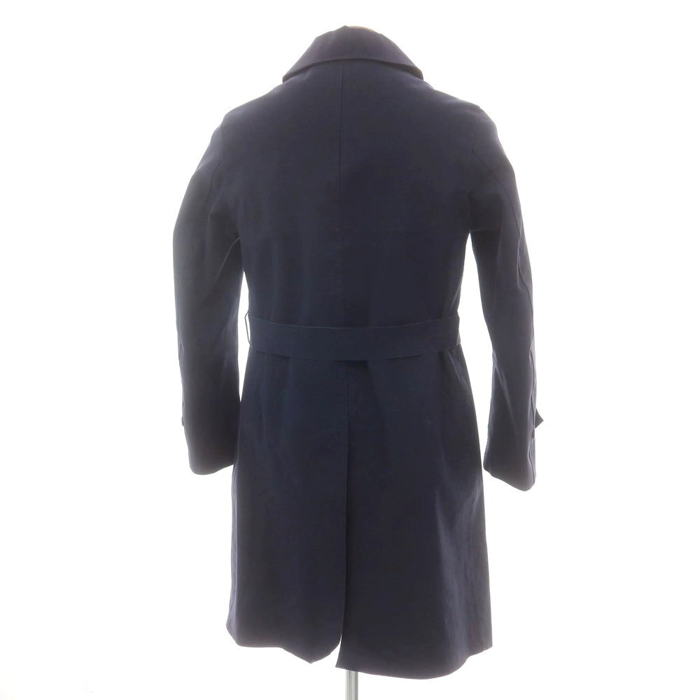 【中古】マッキントッシュ Mackintosh ゴム引き コットン ダブルブレストコート ネイビー【 38 】【 状態ランクD 】【 メンズ 】