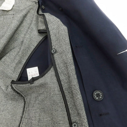 【中古】マッキントッシュ Mackintosh ゴム引き コットン ダブルブレストコート ネイビー【 38 】【 状態ランクD 】【 メンズ 】