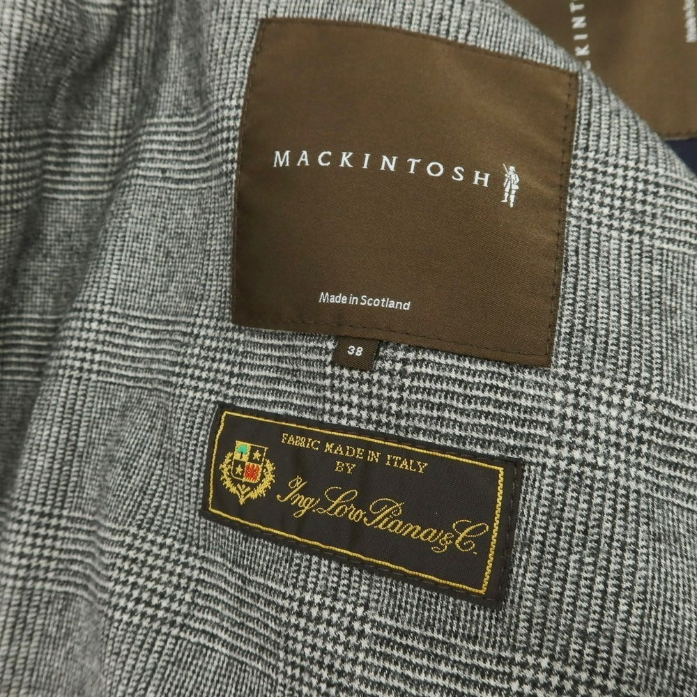 【中古】マッキントッシュ Mackintosh ゴム引き コットン ダブルブレストコート ネイビー【 38 】【 状態ランクD 】【 メンズ 】