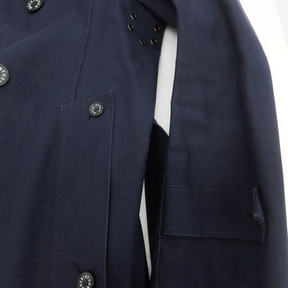 【中古】マッキントッシュ Mackintosh ゴム引き コットン ダブルブレストコート ネイビー【 38 】【 状態ランクD 】【 メンズ 】