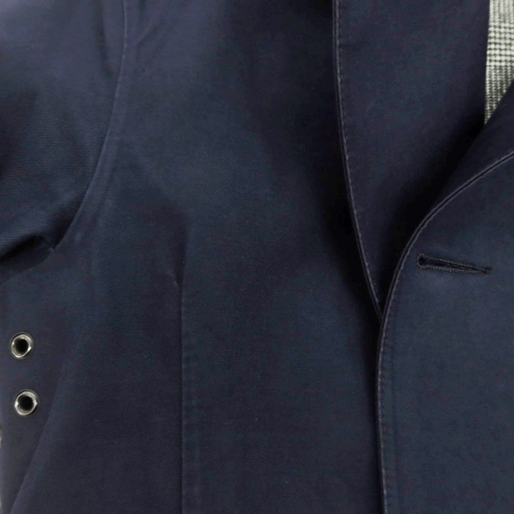 【中古】マッキントッシュ Mackintosh ゴム引き コットン ダブルブレストコート ネイビー【 38 】【 状態ランクD 】【 メンズ 】