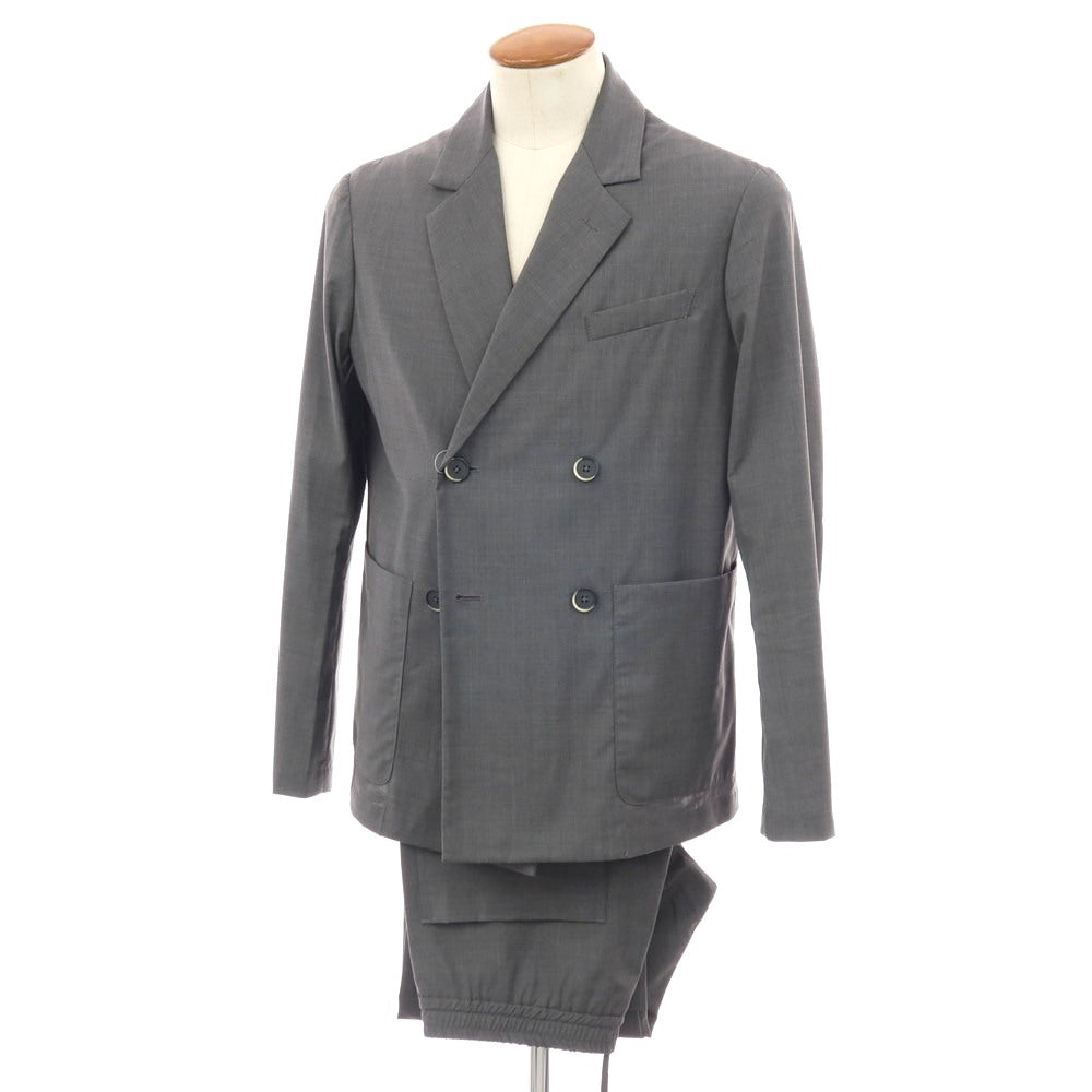 【中古】バレナ BARENA ウール 4B ダブルスーツ セットアップ グレー【サイズ46】【 状態ランクC 】【 メンズ 】