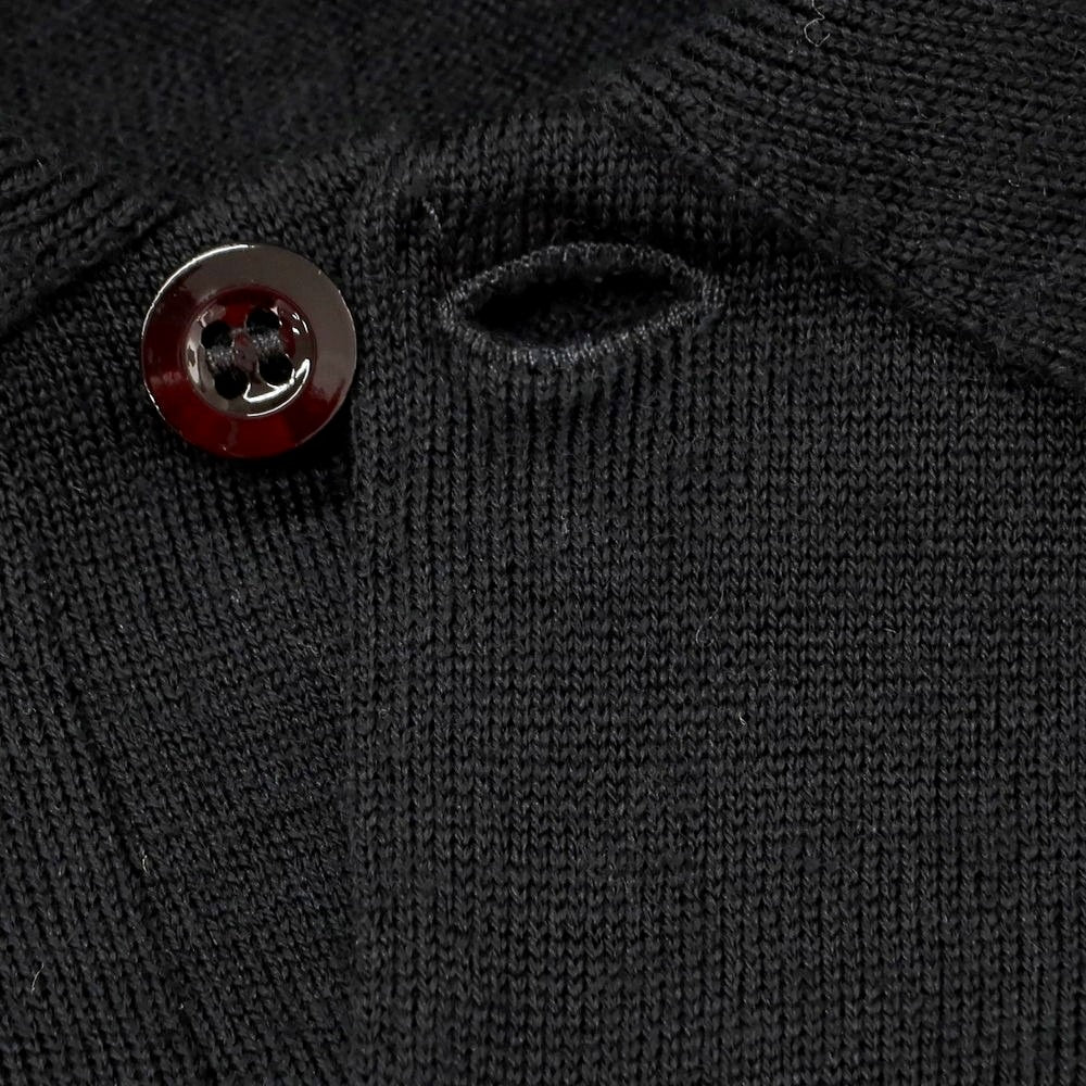 【中古】ジョンスメドレー JOHN SMEDLEY UNITED ARROWS別注 ハイゲージ ウール 半袖 ポロニット ブラック【 M 】【 状態ランクB 】【 メンズ 】