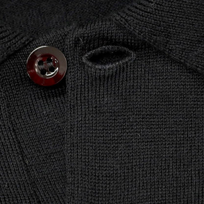 【中古】ジョンスメドレー JOHN SMEDLEY UNITED ARROWS別注 ハイゲージ ウール 半袖 ポロニット ブラック【 M 】【 状態ランクB 】【 メンズ 】