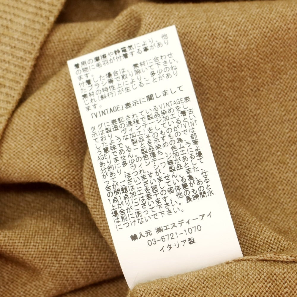 【中古】グランサッソ GRAN SASSO ハイゲージ ウール クルーネック プルオーバーニット ベージュ【 48 】【 状態ランクB 】【 メンズ 】