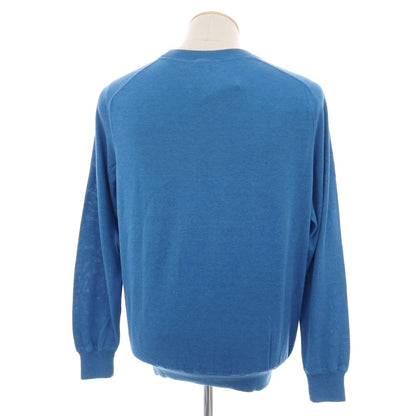 【中古】サラ SALA ハイゲージ コットンシルク クルーネック プルオーバーニット ブルー【サイズ1】【 状態ランクB 】【 メンズ 】