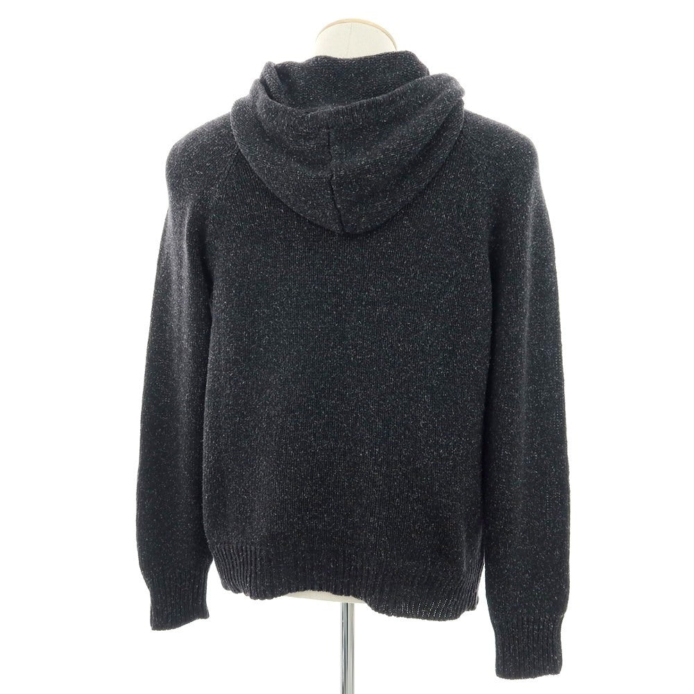 【中古】ティーバイアレクサンダーワン T by ALEXANDER WANG シルクコットン プルオーバー ニットパーカー チャコールグレー【サイズXS】【 状態ランクB 】【 メンズ 】 [DPD]