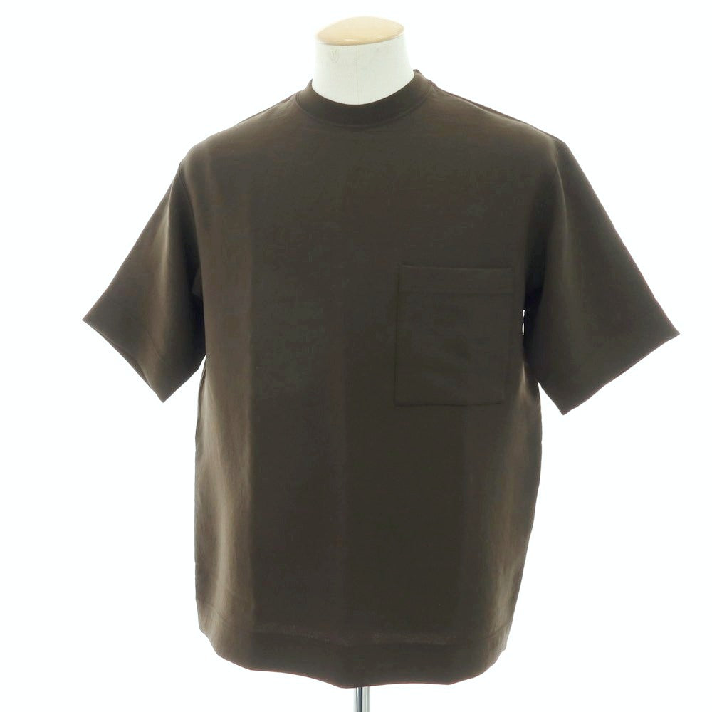 【中古】ユナイテッドアローズ アンド サンズ UNITED ARROWS &amp; SONS by DAISUKE OBANA ポリエステル クルーネック ポケット 半袖Ｔシャツ ダークオリーブブラウン【サイズS】【 状態ランクB 】【 メンズ 】