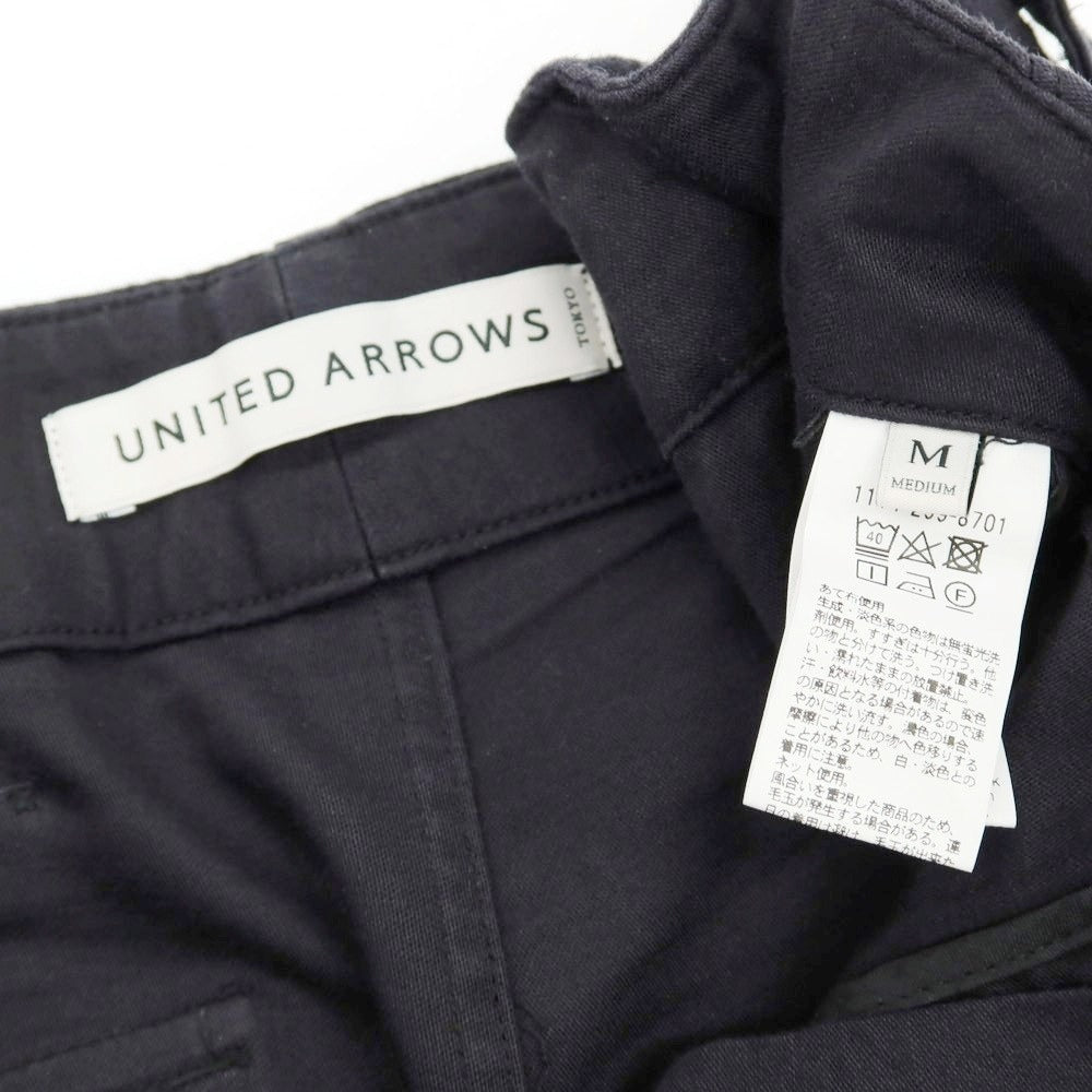 【中古】ユナイテッドアローズ UNITED ARROWS コットン ワイド ワークパンツ ブラック【 M 】【 状態ランクC 】【 メンズ 】
