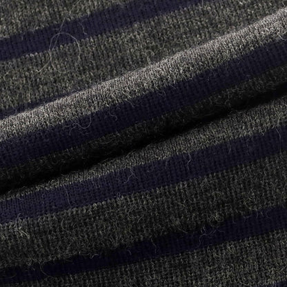 【中古】セントジェームス SAINT JAMES ウール ボーダー マフラー グレーxネイビー【 状態ランクB 】【 ユニセックス 】