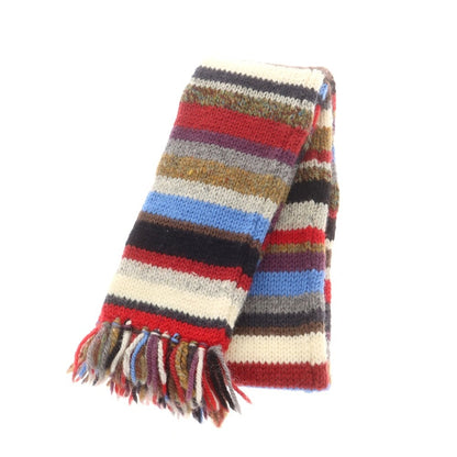 【中古】インバーアラン INVERALLAN ウール ボーダー マフラー マルチカラー【 状態ランクB 】【 ユニセックス 】
