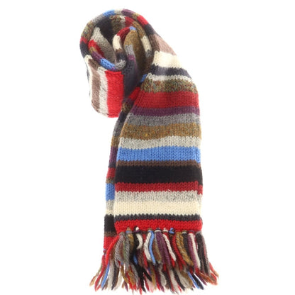 【中古】インバーアラン INVERALLAN ウール ボーダー マフラー マルチカラー【 状態ランクB 】【 ユニセックス 】