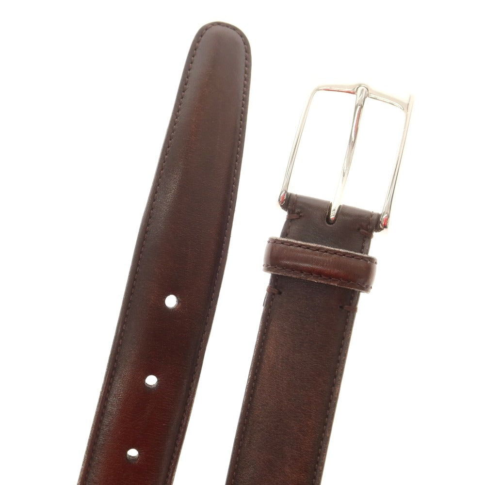 【中古】ユナイテッドアローズ UNITED ARROWS レザー ベルト ブラウン【 85 】【 状態ランクC 】【 メンズ 】