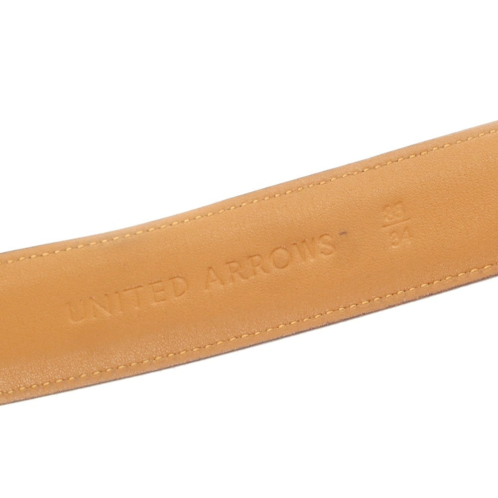 【中古】ユナイテッドアローズ UNITED ARROWS レザー ベルト ブラウン【 85 】【 状態ランクC 】【 メンズ 】