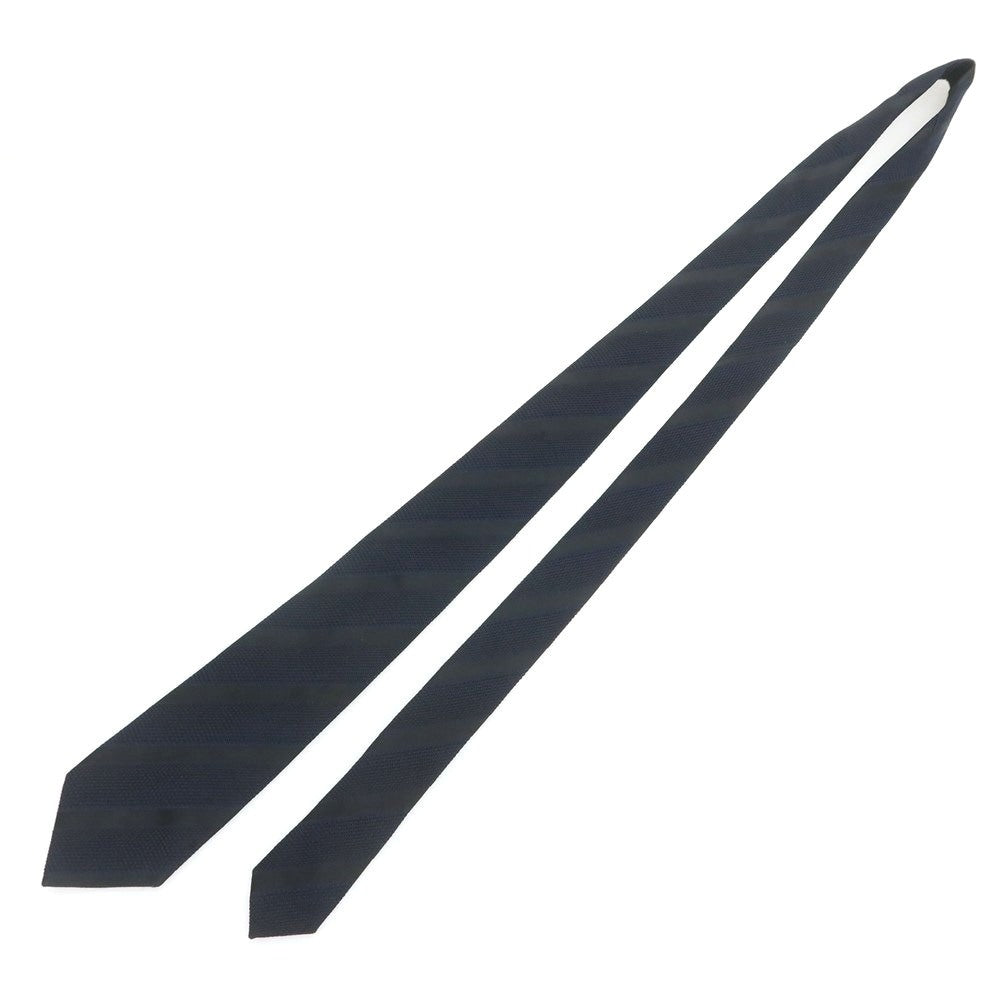 【中古】ニッキー nicky UNITED ARROWS別注 シルク ストライプ柄ネクタイ ネイビーxブラック【 状態ランクB 】【 メンズ 】