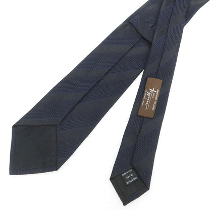 【中古】ニッキー nicky UNITED ARROWS別注 シルク ストライプ柄ネクタイ ネイビーxブラック【 状態ランクB 】【 メンズ 】