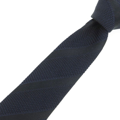 【中古】ニッキー nicky UNITED ARROWS別注 シルク ストライプ柄ネクタイ ネイビーxブラック【 状態ランクB 】【 メンズ 】