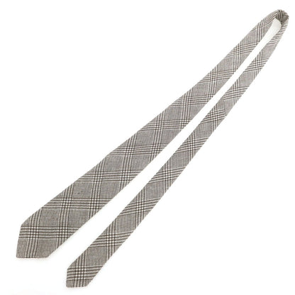【中古】ニッキー nicky UNITED ARROWS別注 ウール グレンチェック柄ネクタイ ブラウンxホワイト【 状態ランクB 】【 メンズ 】