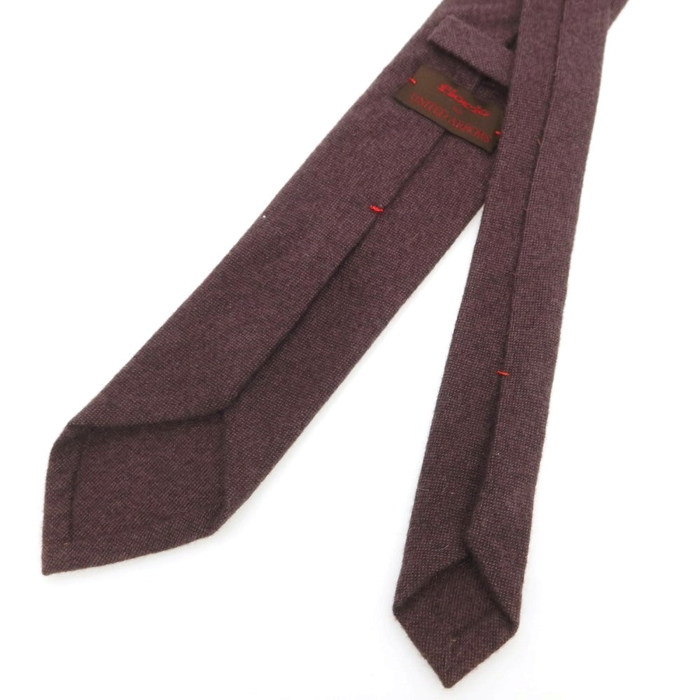 【中古】フィオリオ FIORIO UNITED ARROWS別注 ウール 無地ネクタイ パープル系【 状態ランクB 】【 メンズ 】