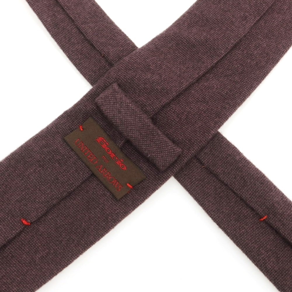 【中古】フィオリオ FIORIO UNITED ARROWS別注 ウール 無地ネクタイ パープル系【 状態ランクB 】【 メンズ 】