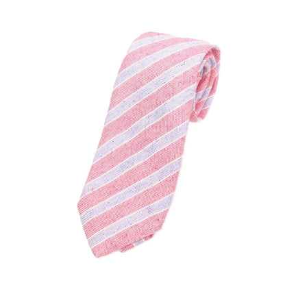 【中古】ユナイテッドアローズ UNITED ARROWS シルク ストライプ柄ネクタイ ピンクxブルー【 状態ランクB 】【 メンズ 】