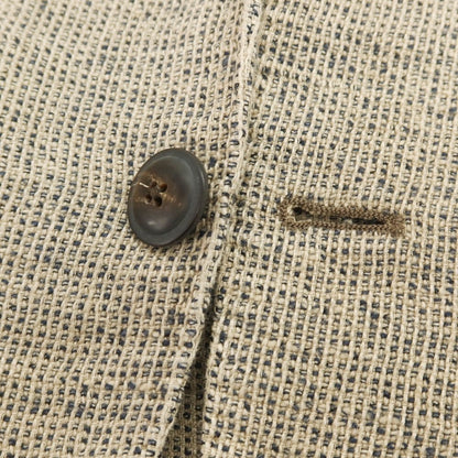 【中古】ラルディーニ LARDINI リネンコットンアクリルナイロン 3B カジュアルジャケット ベージュxネイビー【 48 】【 状態ランクB 】【 メンズ 】