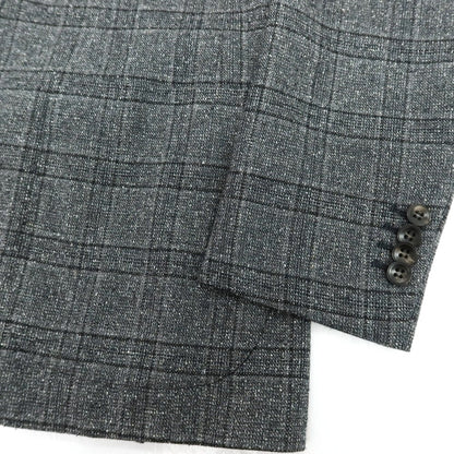 【中古】サルトリオ Sartorio シルクウール チェック 3B テーラードジャケット グレーxブラック【 48 】【 状態ランクB 】【 メンズ 】