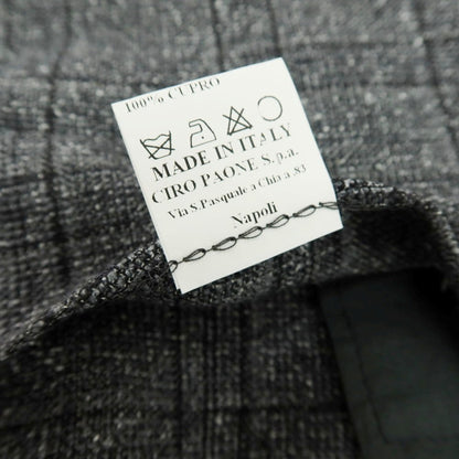 【中古】サルトリオ Sartorio シルクウール チェック 3B テーラードジャケット グレーxブラック【 48 】【 状態ランクB 】【 メンズ 】