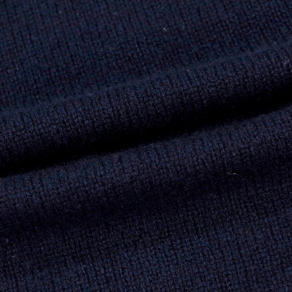 【中古】ドルモア DRUMOHR ウール クルーネック プルオーバーニット ネイビー【 48 】【 状態ランクC 】【 メンズ 】