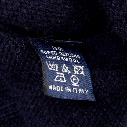 【中古】ドルモア DRUMOHR ウール クルーネック プルオーバーニット ネイビー【 48 】【 状態ランクC 】【 メンズ 】