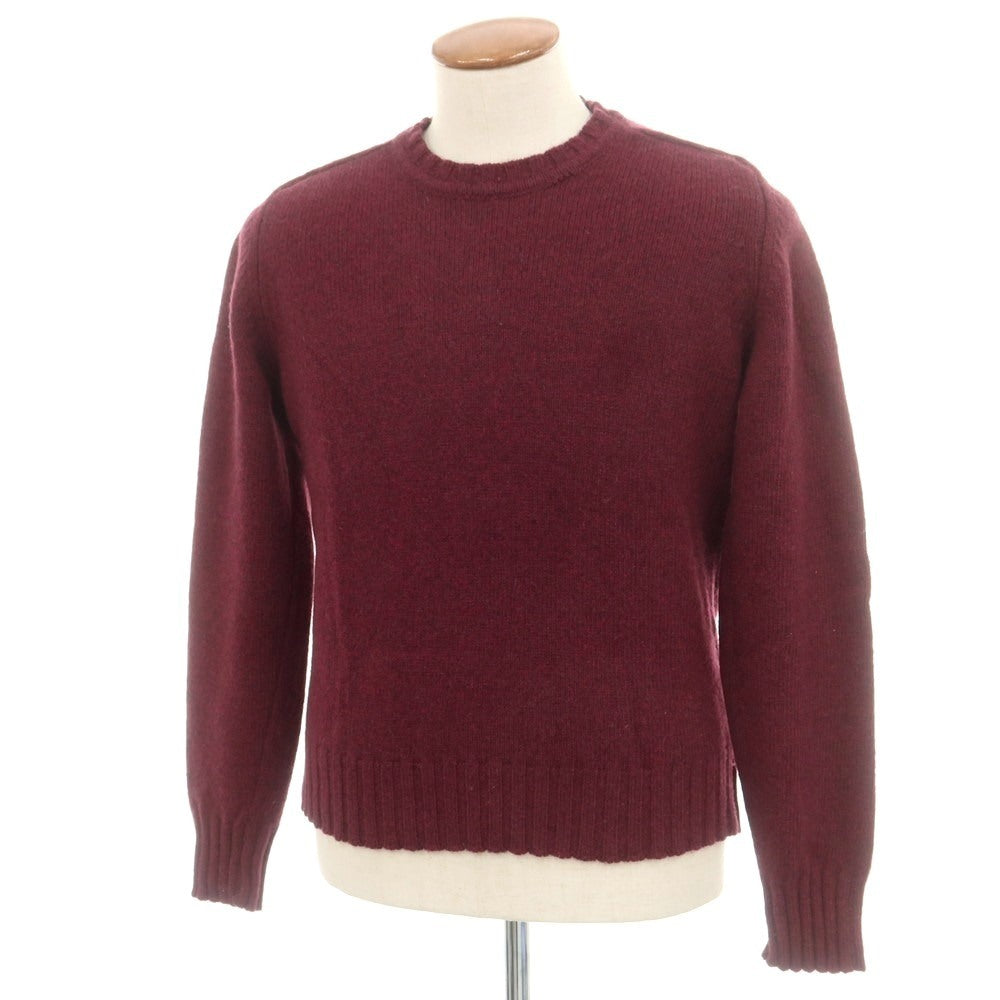 【中古】マックリッチ McRitchie ウール クルーネック プルオーバーニット ワインレッド【 48 】【 状態ランクB 】【 メンズ 】