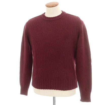 【中古】マックリッチ McRitchie ウール クルーネック プルオーバーニット ワインレッド【 48 】【 状態ランクB 】【 メンズ 】