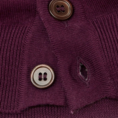 【中古】グランサッソ GRAN SASSO ハイゲージ ウール カーディガン パープル【 50 】【 状態ランクB 】【 メンズ 】