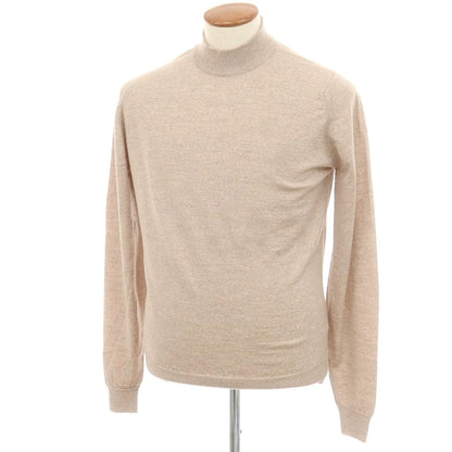 【中古】ジョンスメドレー JOHN SMEDLEY ハイゲージ ウール モックネック プルオーバーニット ベージュ【 L 】【 状態ランクB 】【 メンズ 】