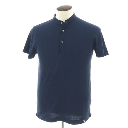 【中古】ドルモア DRUMOHR コットン ヘンリーネック 半袖Ｔシャツ ネイビー【サイズL】【 状態ランクB 】【 メンズ 】