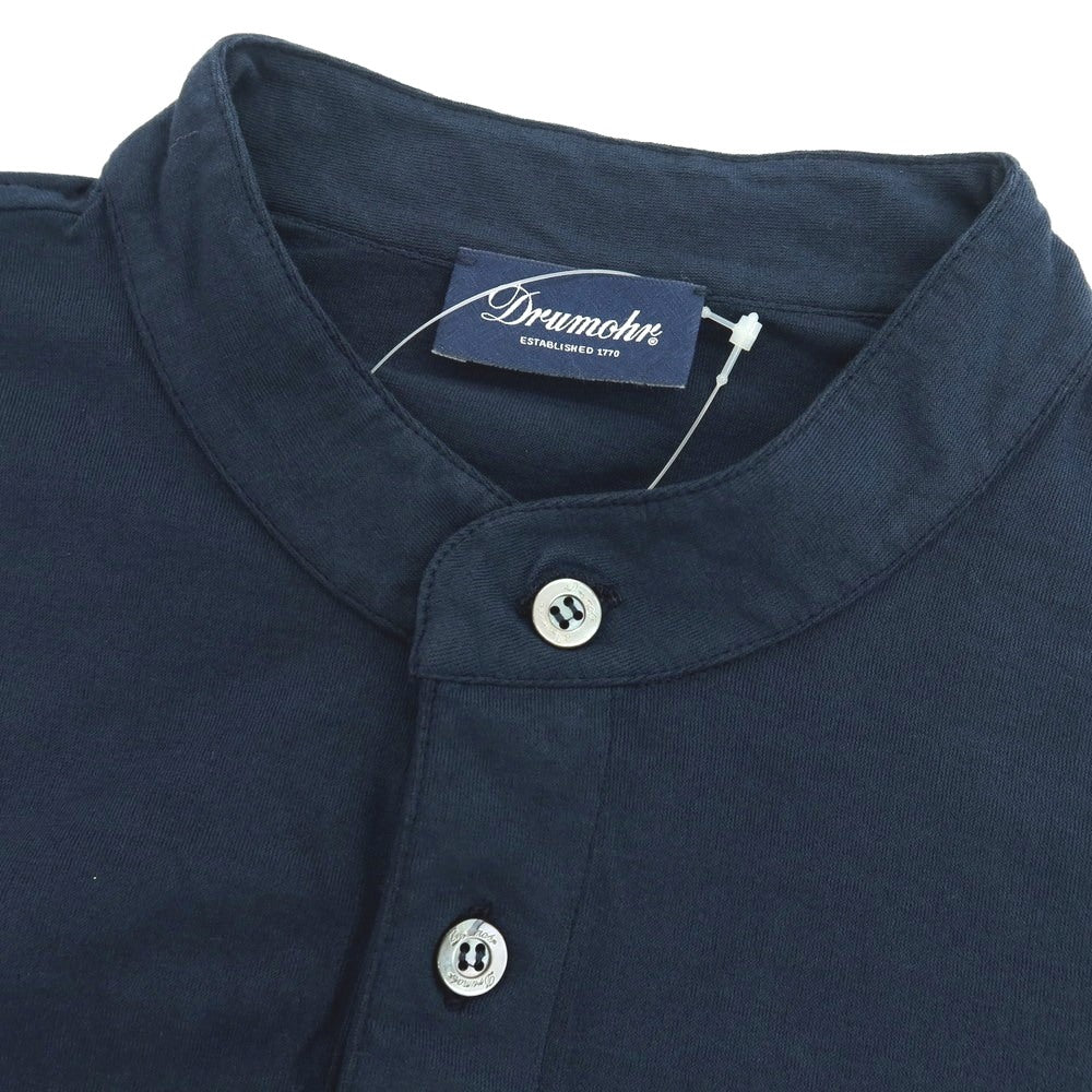 【中古】ドルモア DRUMOHR コットン ヘンリーネック 半袖Ｔシャツ ネイビー【サイズL】【 状態ランクB 】【 メンズ 】