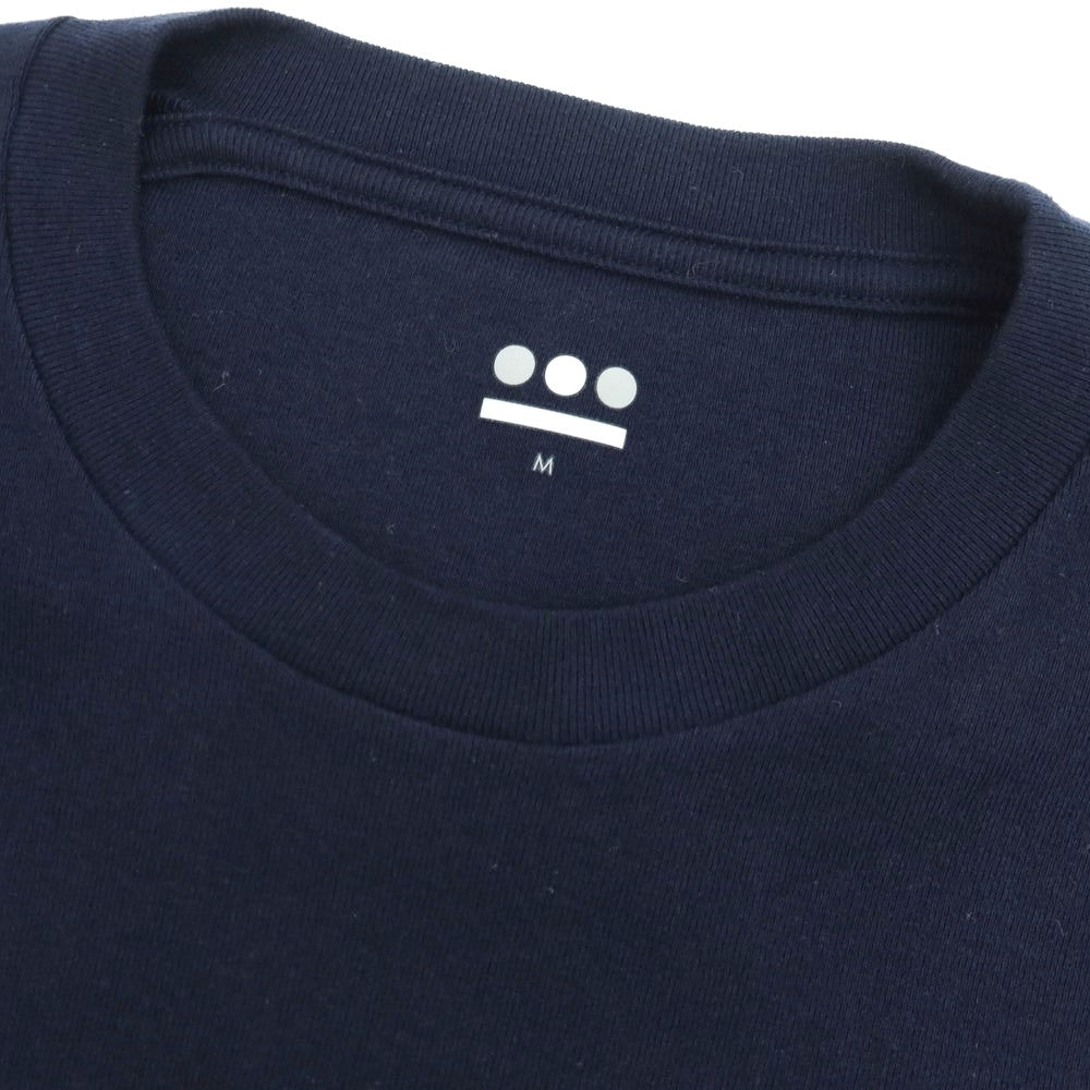 【中古】スリードッツ three dots コットン クルーネック 半袖Ｔシャツ ネイビー【サイズM】【 状態ランクB 】【 メンズ 】