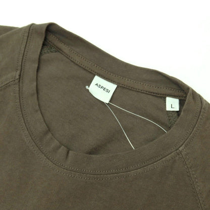 【中古】アスペジ ASPESI コットン ラグランスリーブ 半袖Ｔシャツ オリーブ【サイズL】【 状態ランクB 】【 メンズ 】
