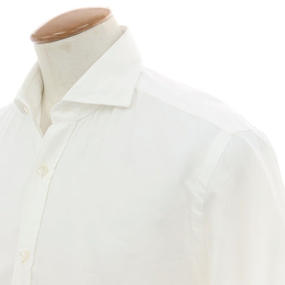 【中古】バルバ ダンディライフ BARBA DANDY LIFE コットン ワイドカラー ドレスシャツ ホワイト【 40 】【 状態ランクA 】【 メンズ 】