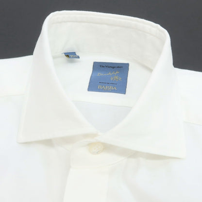 【中古】バルバ ダンディライフ BARBA DANDY LIFE コットン ワイドカラー ドレスシャツ ホワイト【 40 】【 状態ランクA 】【 メンズ 】