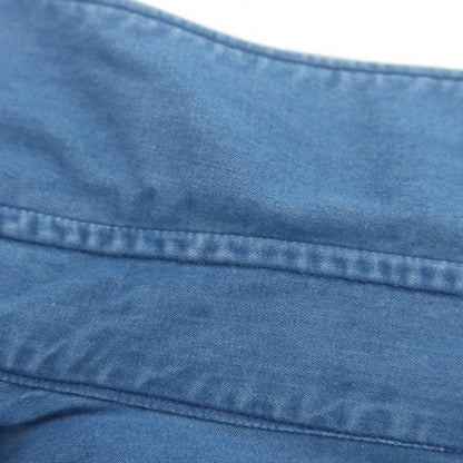 【中古】フィナモレ Finamore コットン ダンガリー ホリゾンタルカラー カジュアルシャツ ブルー【 40 】【 状態ランクC 】【 メンズ 】