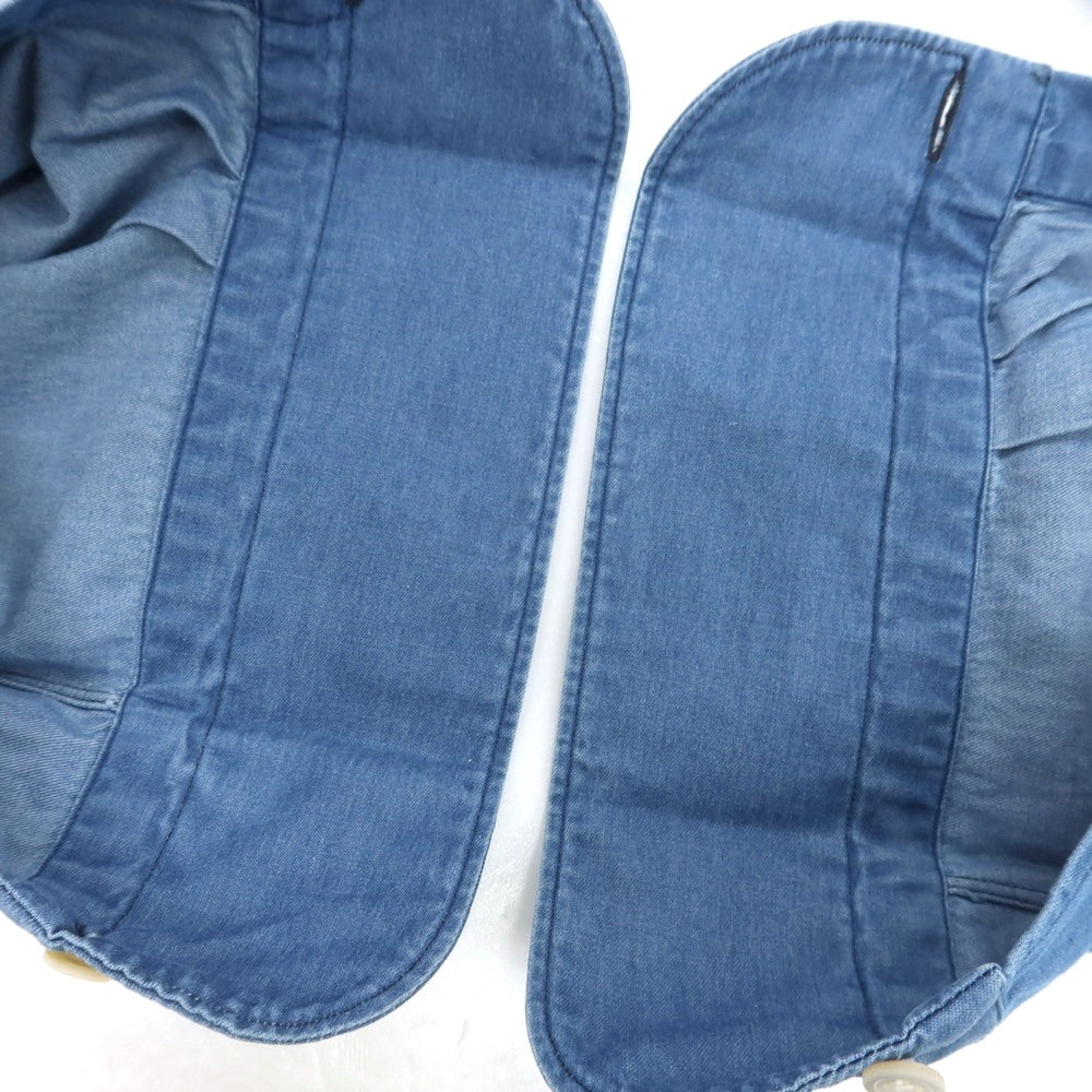 【中古】フィナモレ Finamore コットン ダンガリー ホリゾンタルカラー カジュアルシャツ ブルー【 40 】【 状態ランクC 】【 メンズ 】