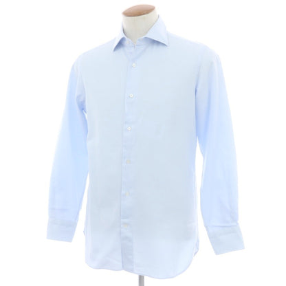 【中古】ユナイテッドアローズ UNITED ARROWS コットン セミワイドカラー ドレスシャツ ライトブルー【 40 】【 状態ランクC 】【 メンズ 】