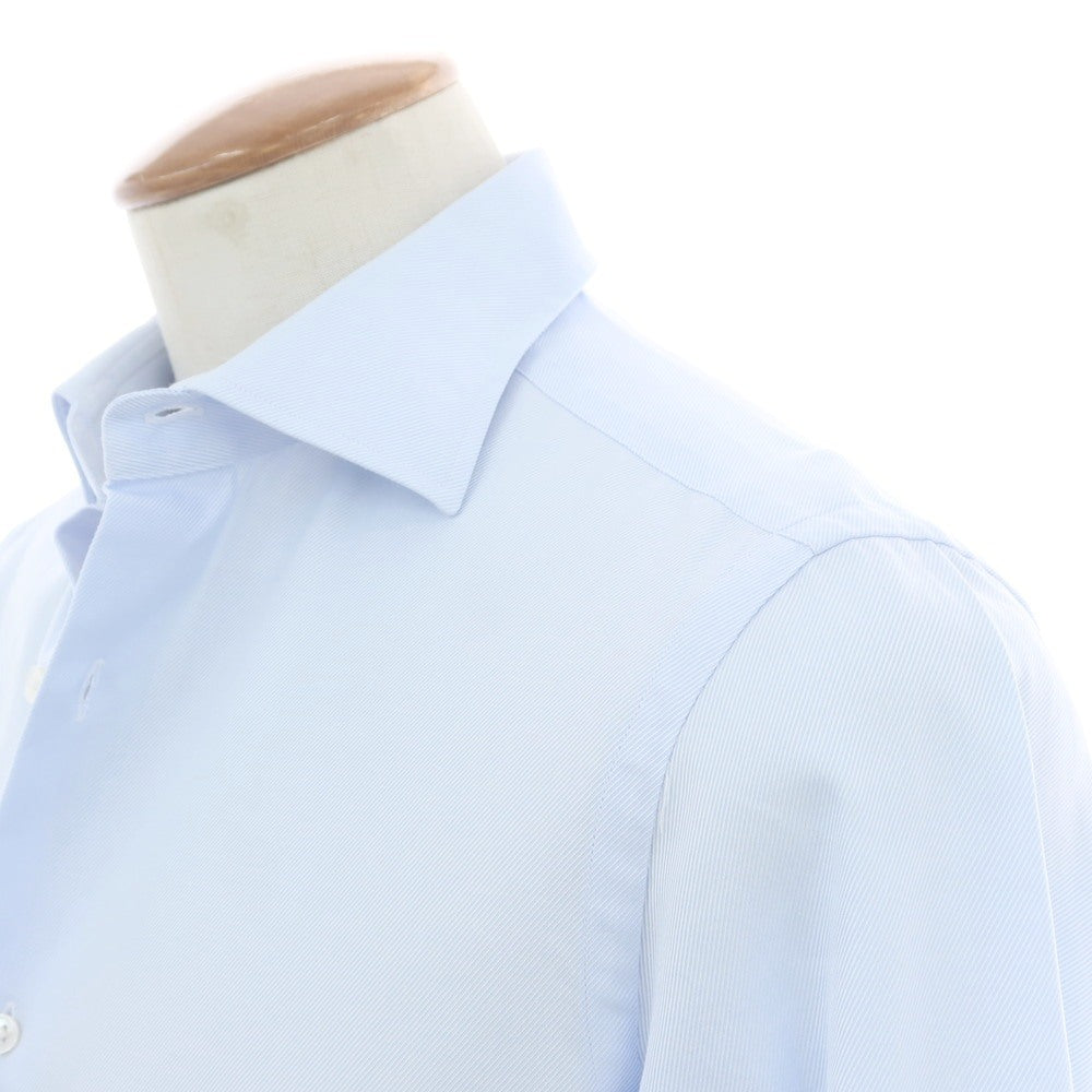 【中古】ユナイテッドアローズ UNITED ARROWS コットン セミワイドカラー ドレスシャツ ライトブルー【 40 】【 状態ランクC 】【 メンズ 】