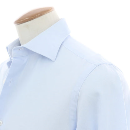 【中古】ユナイテッドアローズ UNITED ARROWS コットン セミワイドカラー ドレスシャツ ライトブルー【 40 】【 状態ランクC 】【 メンズ 】