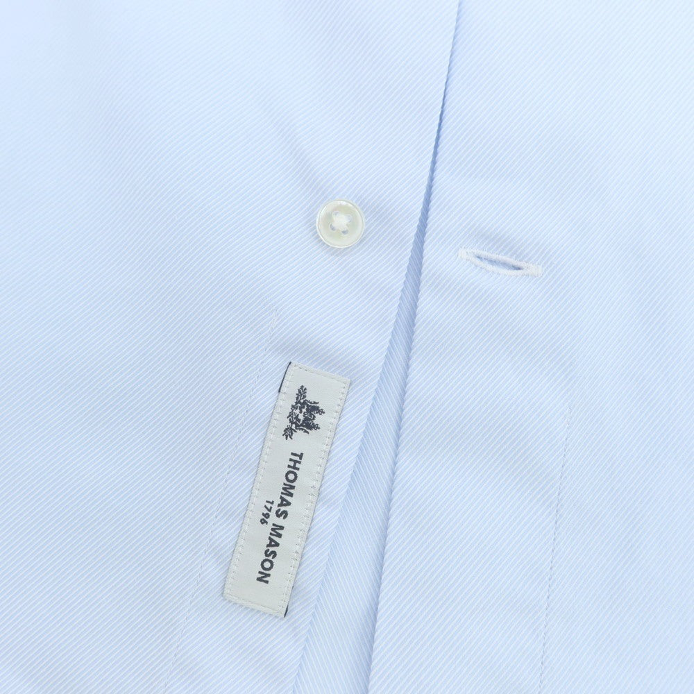 【中古】ユナイテッドアローズ UNITED ARROWS コットン セミワイドカラー ドレスシャツ ライトブルー【 40 】【 状態ランクC 】【 メンズ 】