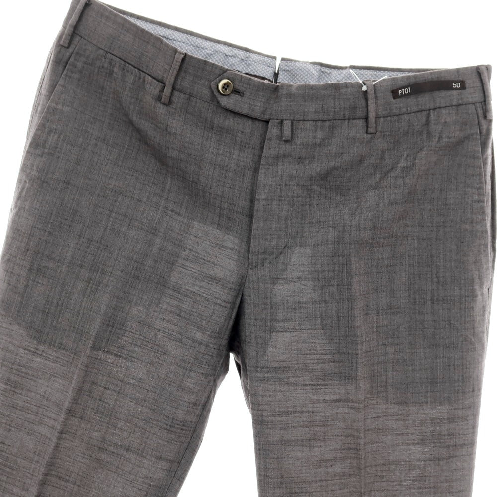 【中古】ピーティーゼロウーノ PT01 ウールコットン ドレススラックスパンツ グレー【サイズ50】【 状態ランクB 】【 メンズ 】