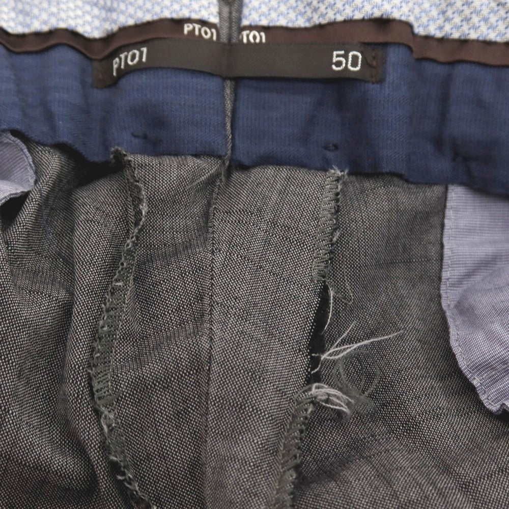 【中古】ピーティーゼロウーノ PT01 ウールコットン ドレススラックスパンツ グレー【サイズ50】【 状態ランクB 】【 メンズ 】