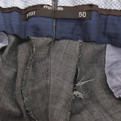 【中古】ピーティーゼロウーノ PT01 ウールコットン ドレススラックスパンツ グレー【サイズ50】【 状態ランクB 】【 メンズ 】