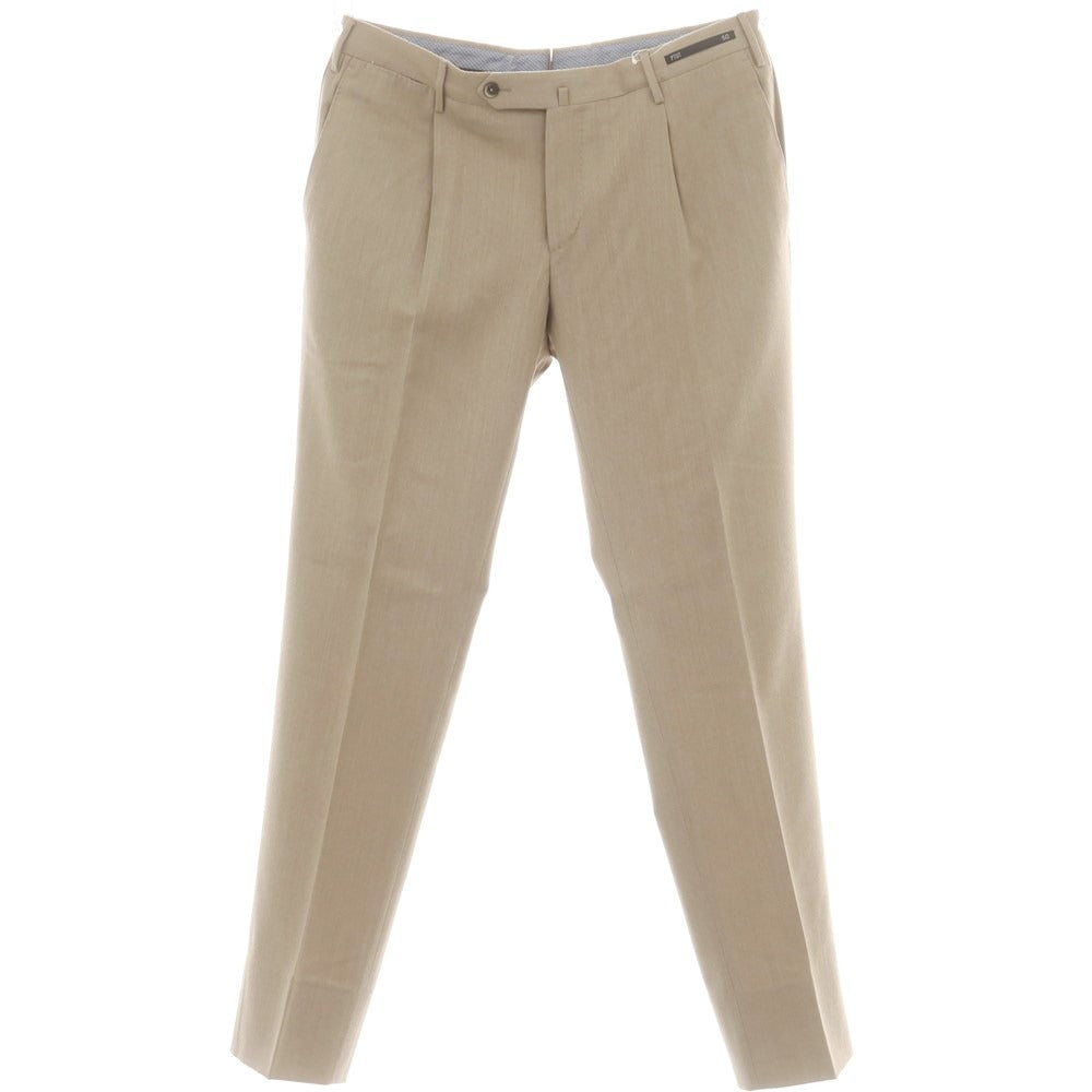 【中古】ピーティーゼロウーノ PT01 ウールカシミヤ ドレススラックスパンツ ベージュ【 50 】【 状態ランクB 】【 メンズ 】